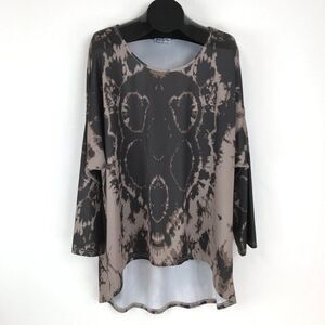 Beyond This Plane Scoop Neck Tunic Top Women's Plus Size 4X Stretch High Low